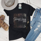 Strong Women V Neck Tee - Aaria Tees