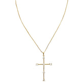 Tom'e Cz Cross Necklace - Aaria Tees