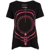 Traditional Symmetry Raw Edge Tee - Aaria Tees
