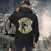 Indian Brave Skull - Fleece zip up hoodie - Aaria Tees