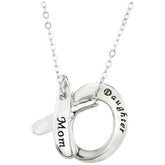 XO Mother Daughter Necklace - Aaria Tees