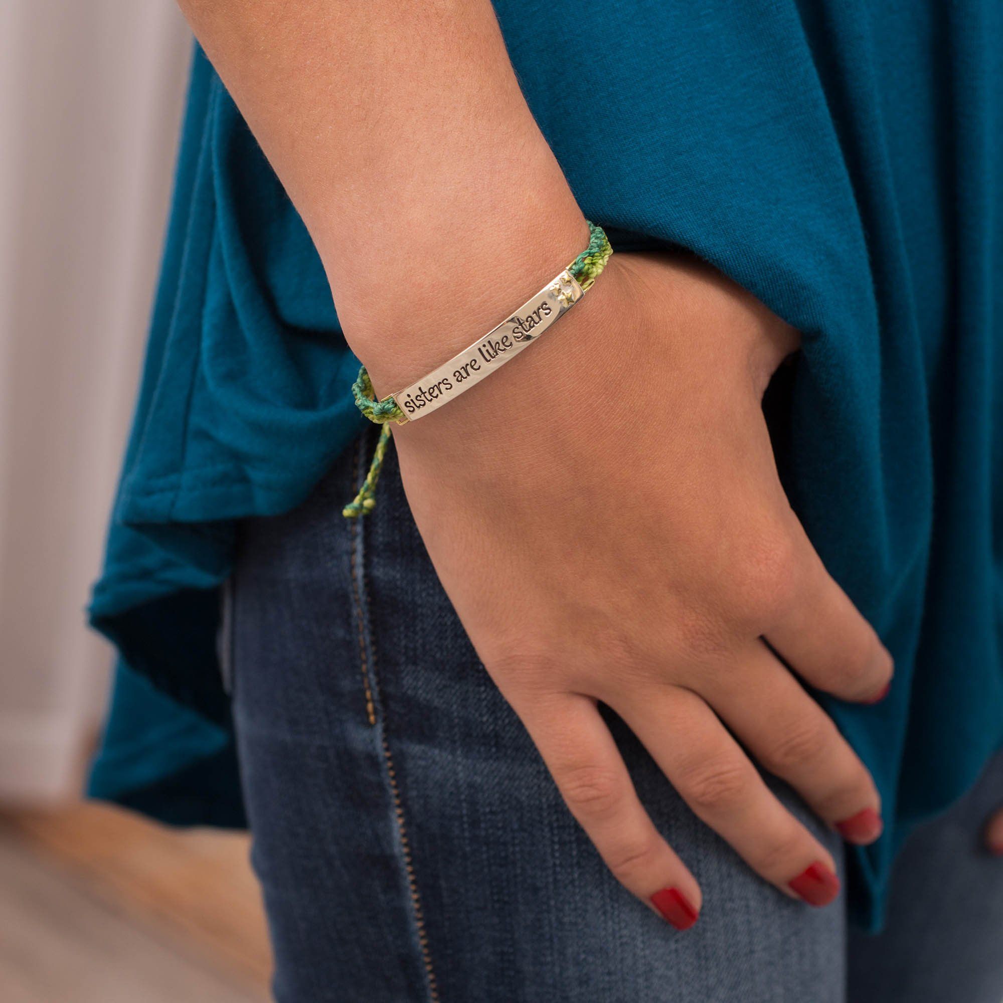 Sisters are Like Stars Handwoven Bracelet - Aaria Tees Aaria Tees