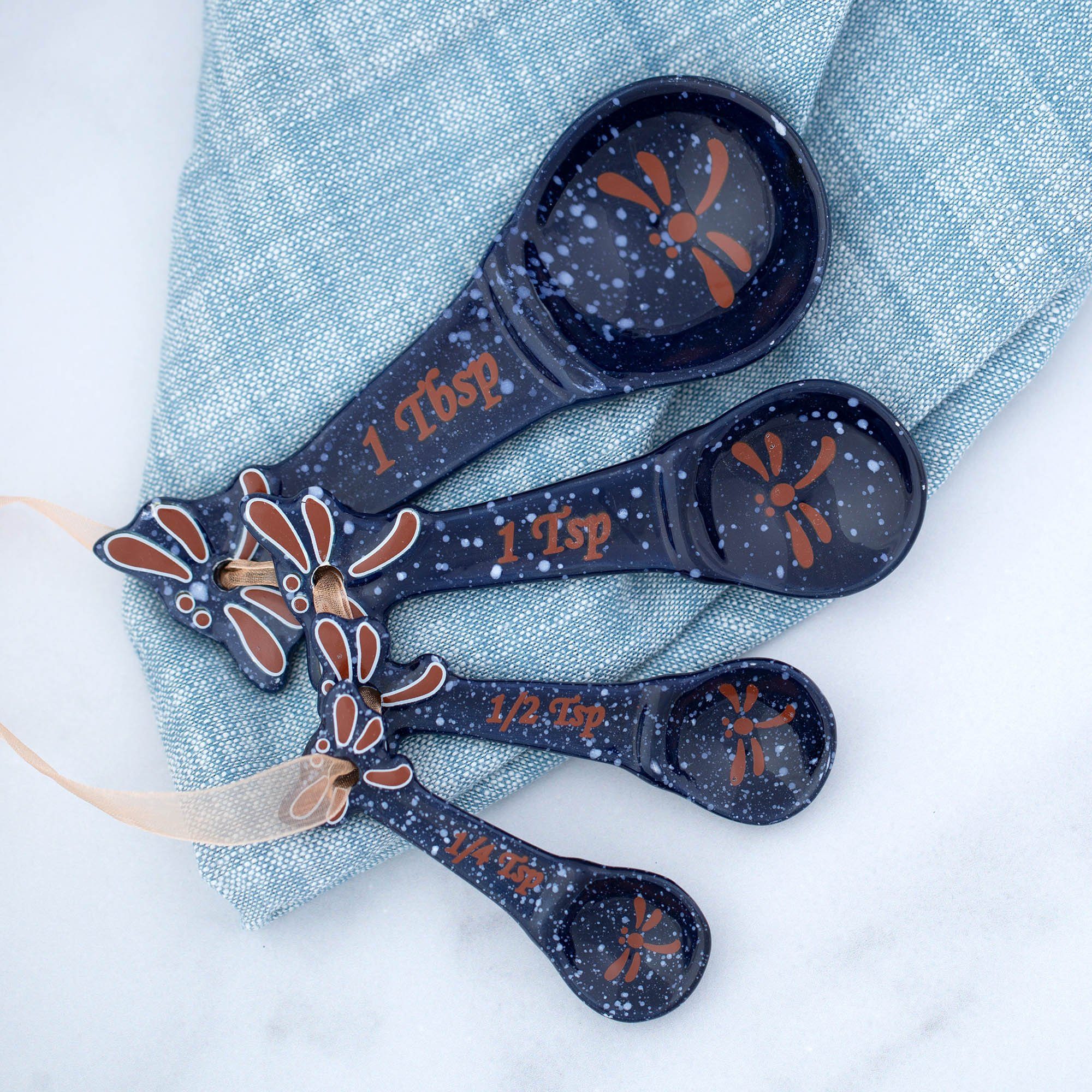 Midnight Dragonfly Ceramic Measuring Spoon Set - Aaria Tees Aaria Tees