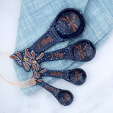 Midnight Dragonfly Ceramic Measuring Spoon Set - Aaria Tees Aaria Tees