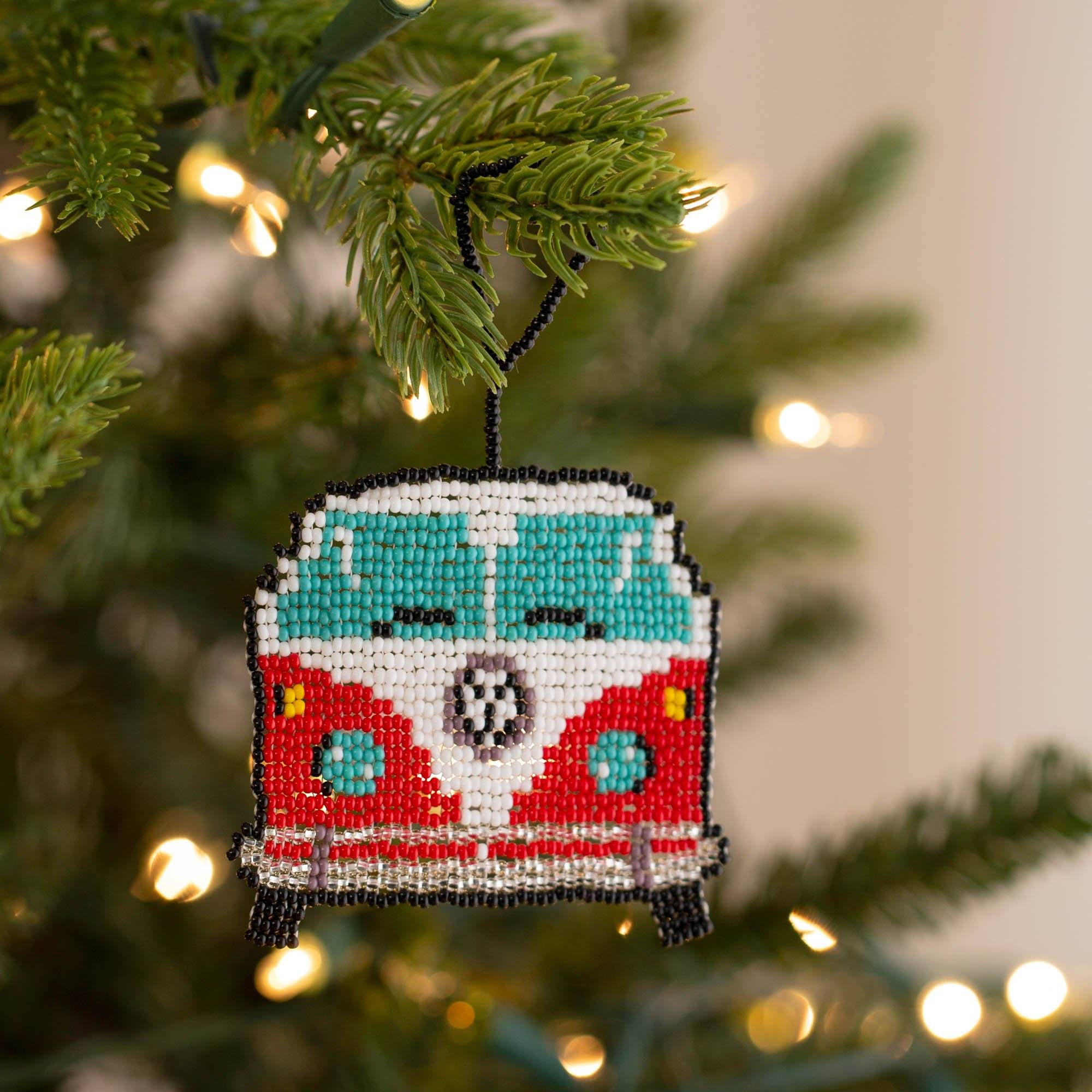 Hippie Van Beaded Ornament - Aaria Tees Aaria Tees