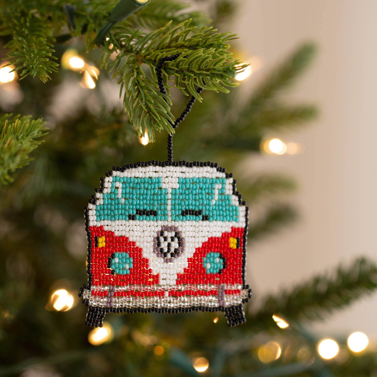 Hippie Van Beaded Ornament - Aaria Tees