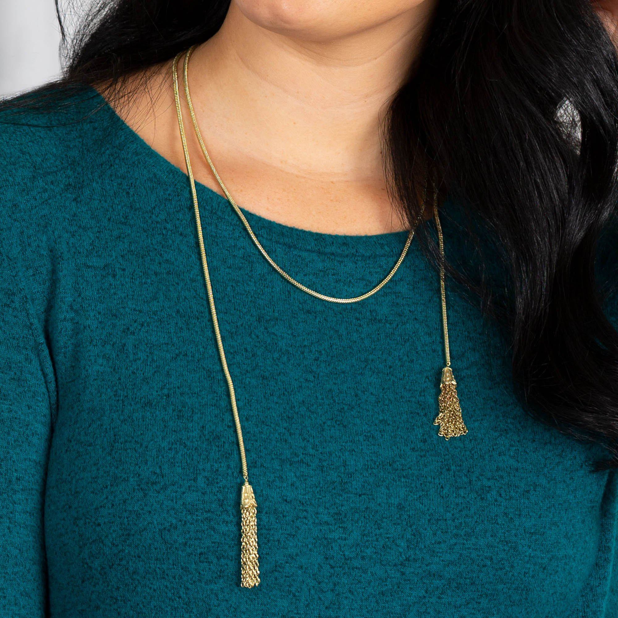 Gia Rope Gold-Tone Necklace - Aaria Tees Aaria Tees
