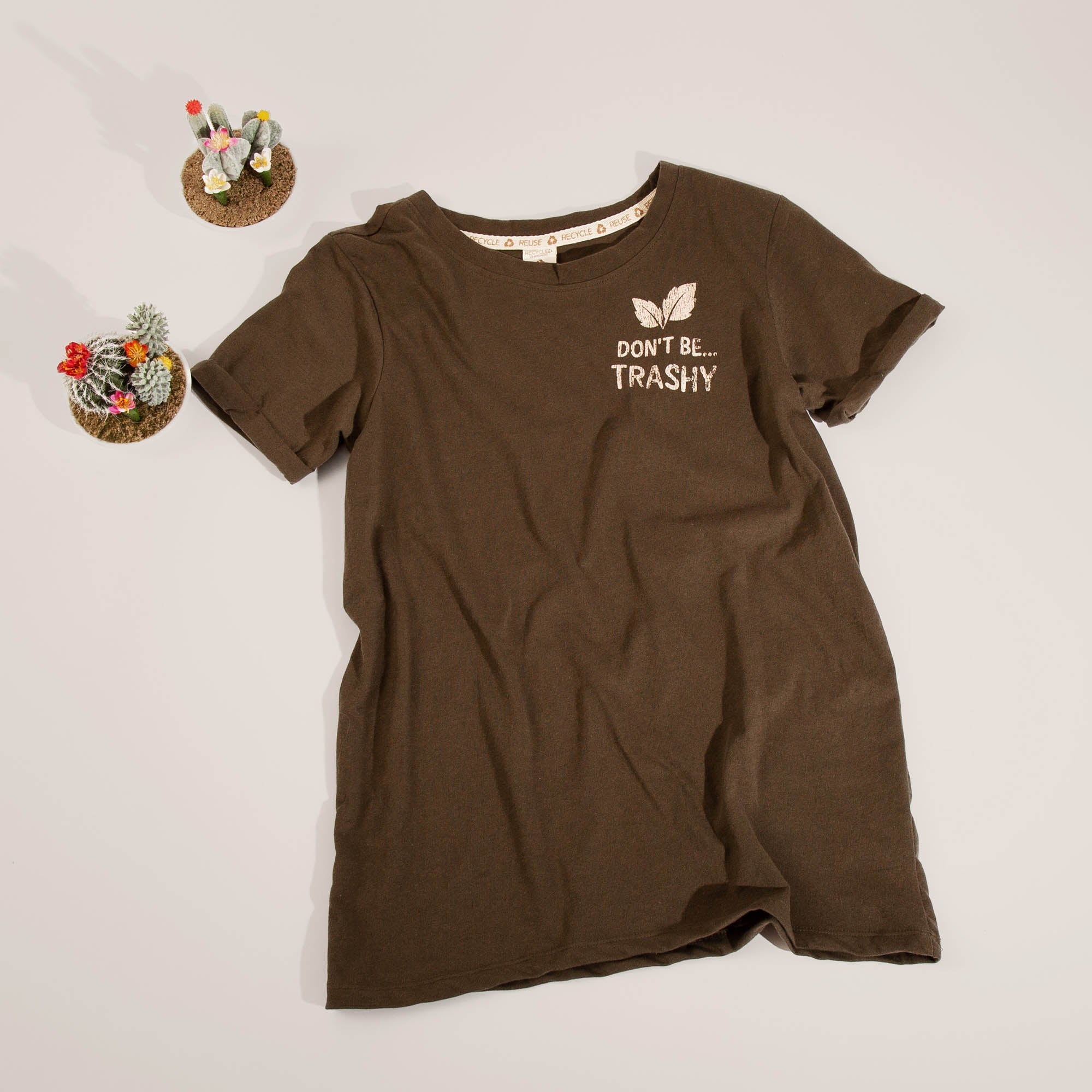 Don't Be Trashy Recycled Threads T-Shirt - Aaria Tees Aaria Tees