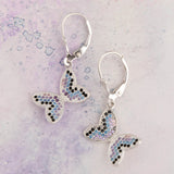 Fluttering Friends Sterling & Crystal Earrings - Aaria Tees Aaria Tees