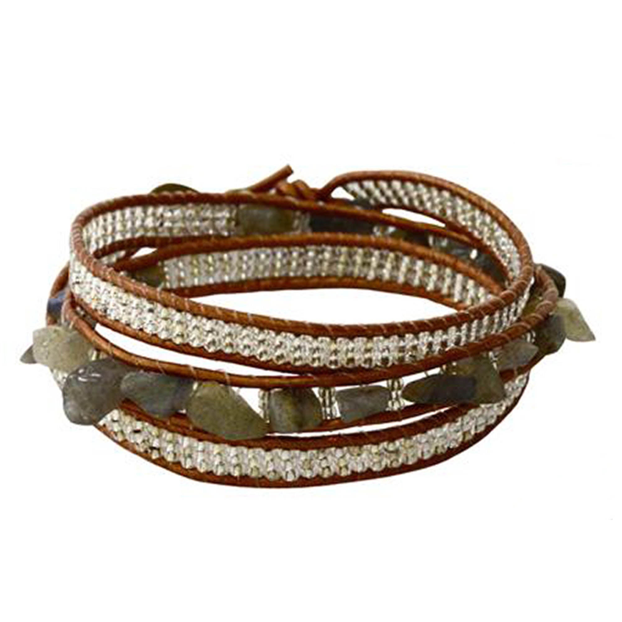 Stone 3x Wrap Sky Collection Bracelet - Aaria Tees Aaria Tees