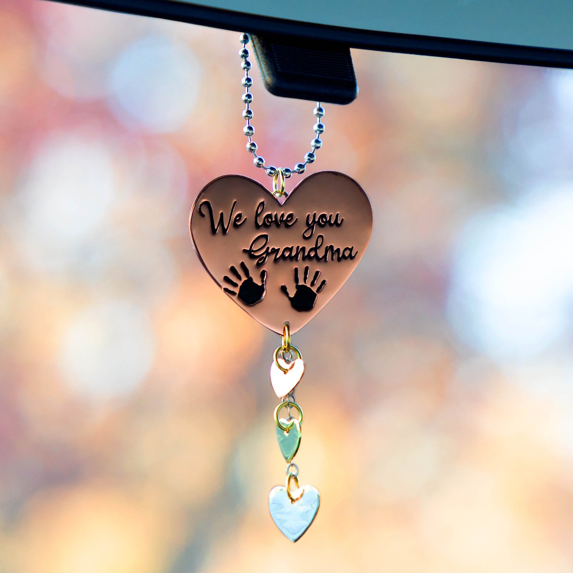 Best Grandma Mixed Metal Car Charm - Aaria Tees Aaria Tees
