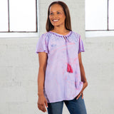 Seashore Breeze Flutter Sleeve Top - Aaria Tees Aaria Tees