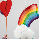 Rainbow Bridge Paw Print Ceramic Chime - Aaria Tees Aaria Tees