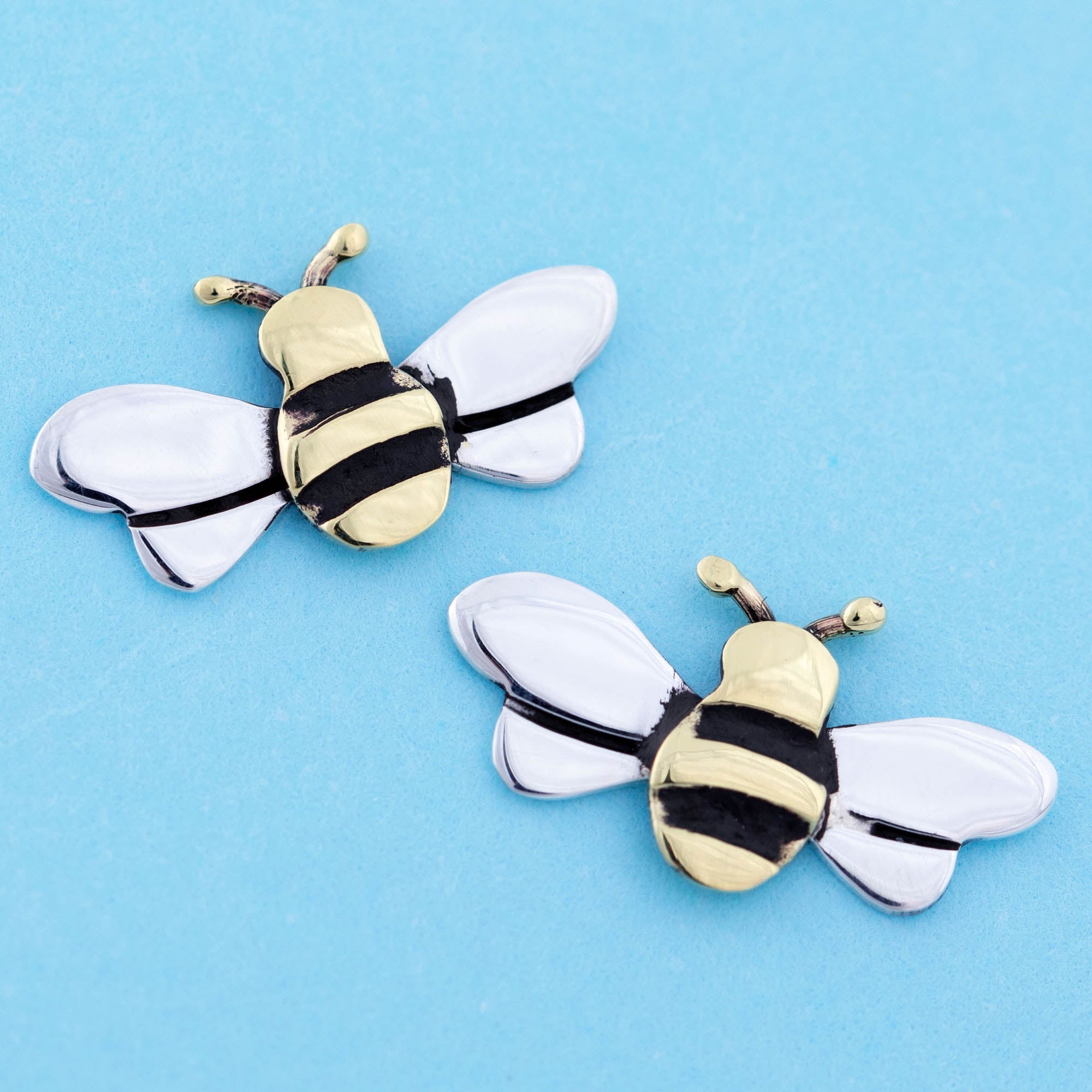 Honey Bee Sterling Post Earrings - Aaria Tees Aaria Tees