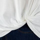 Let's Get Back Dolman Front Twist T-Shirt - Aaria Tees Aaria Tees