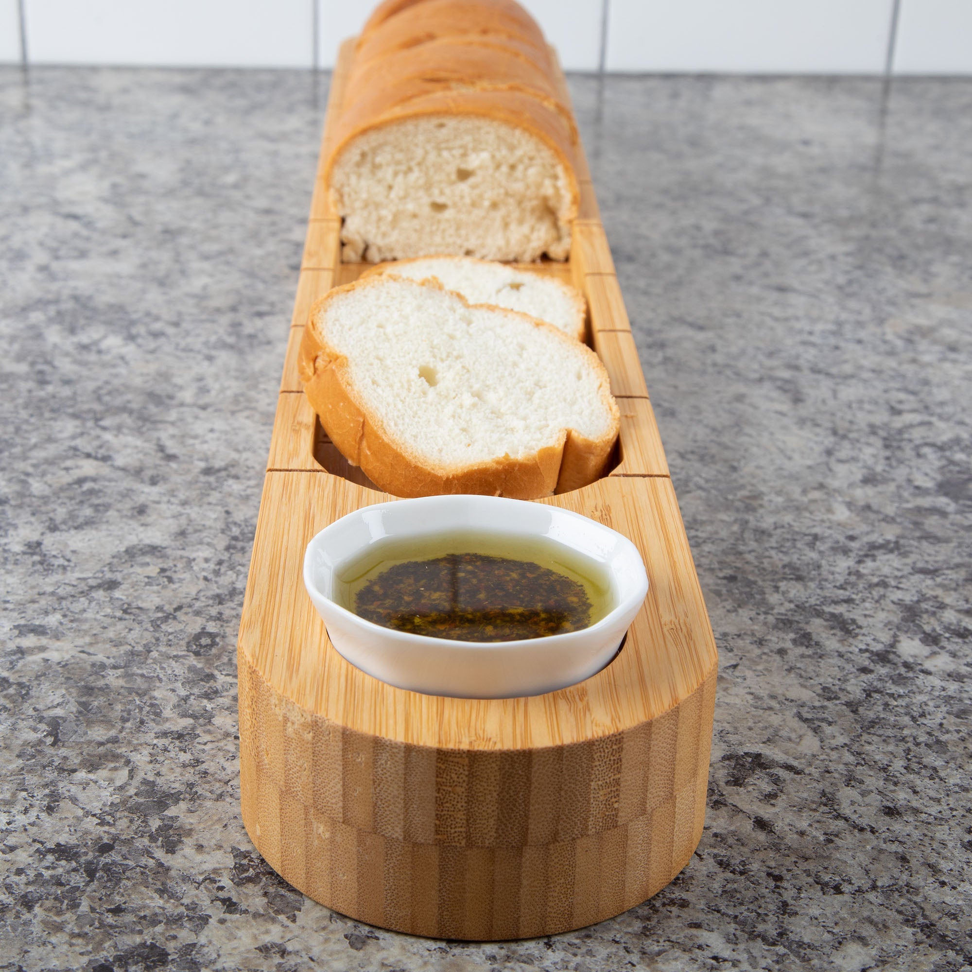 Bamboo Bread Cutting Board with Dip Cup - Aaria Tees Aaria Tees