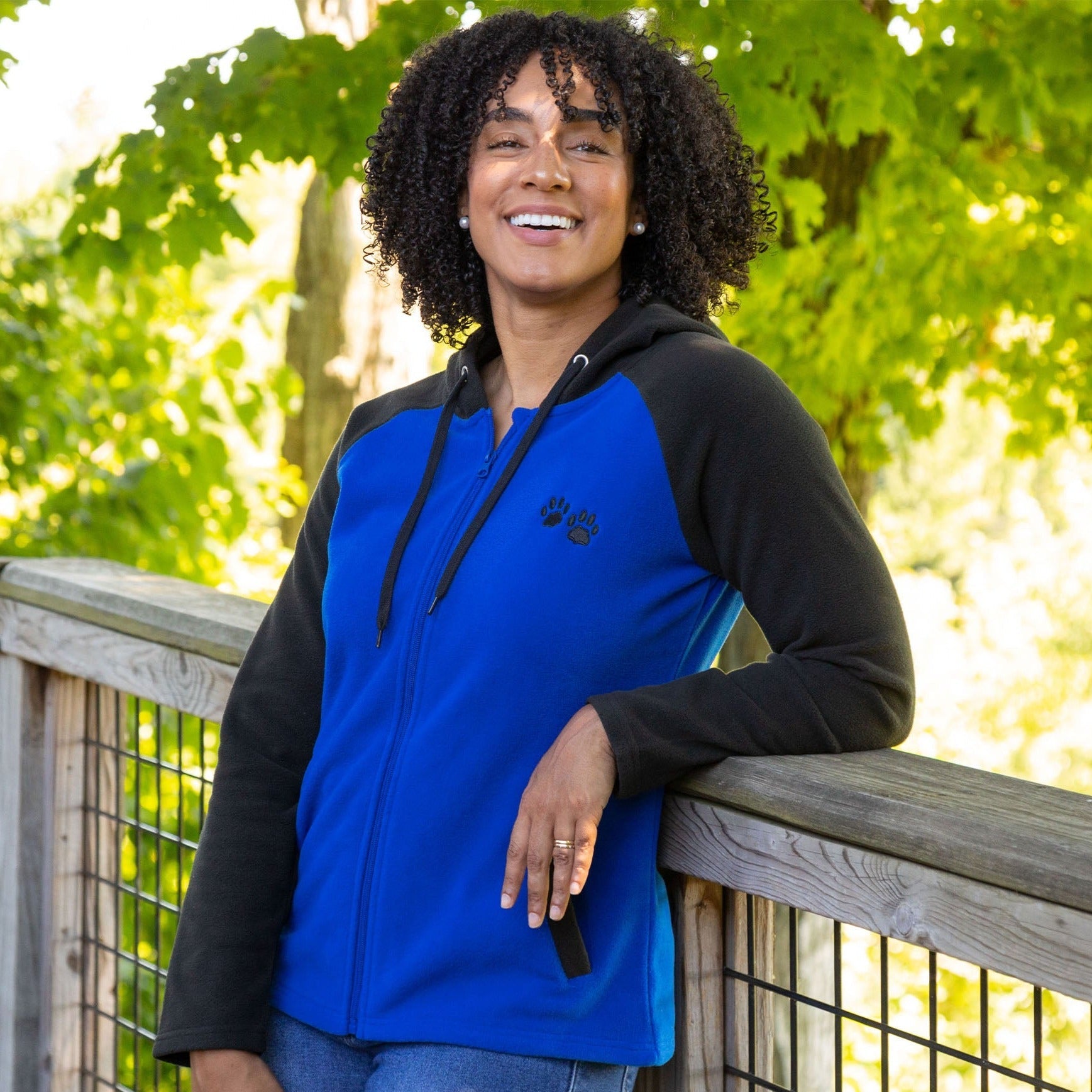 Paw Print Raglan Fleece Jacket - Aaria Tees Aaria Tees