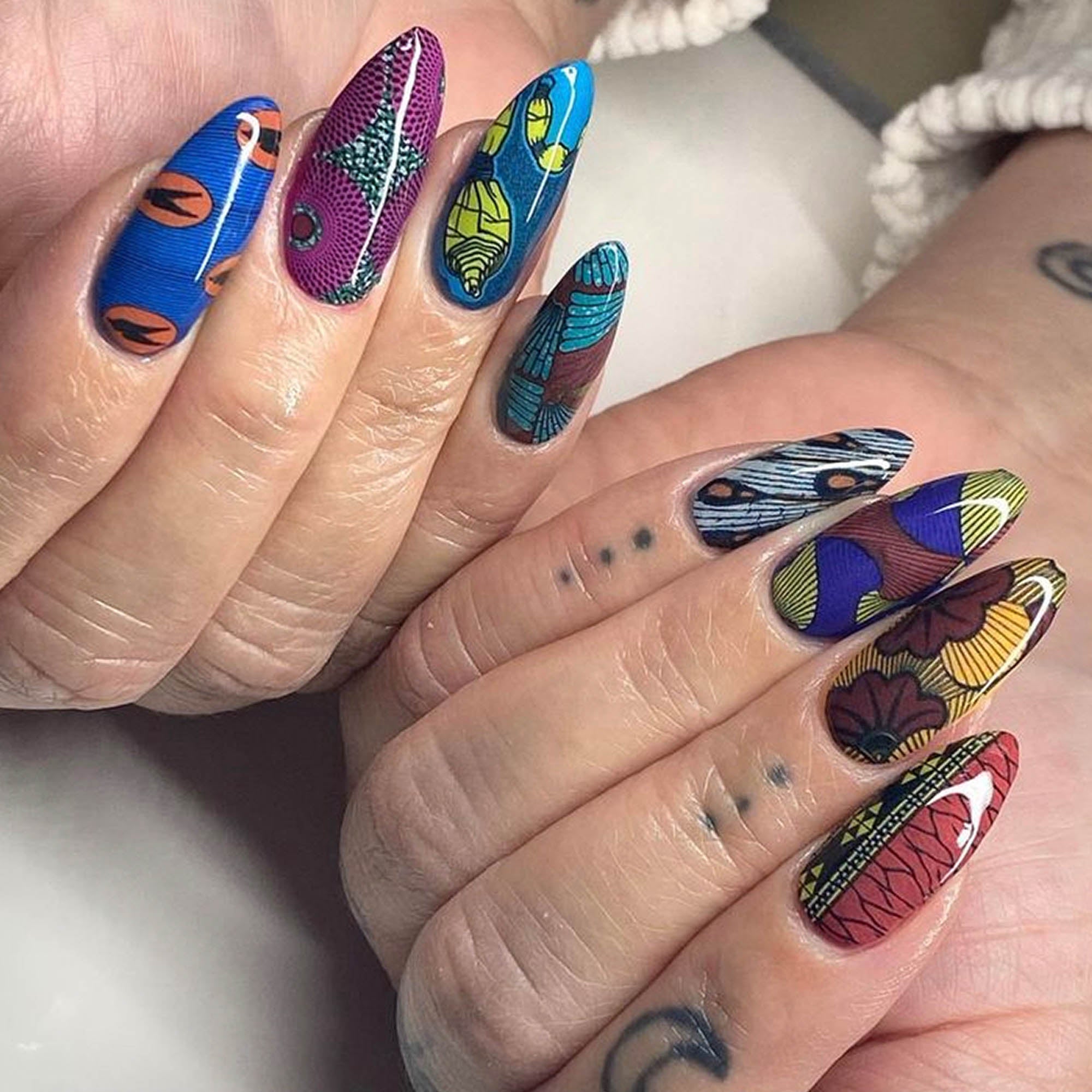 African Print Nail Wraps - Aaria Tees Aaria Tees