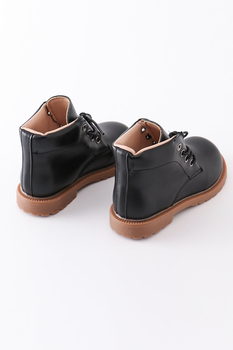 Black lace up bootie - Aaria Tees Aaria Tees