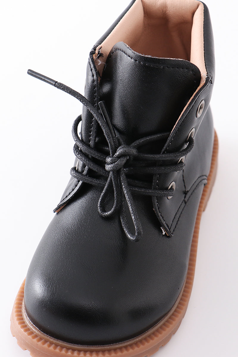 Black lace up bootie - Aaria Tees Aaria Tees
