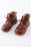 Brown lace up bootie Aaria Tees