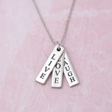 Live Love Laugh Pewter Necklace - Aaria Tees Aaria Tees