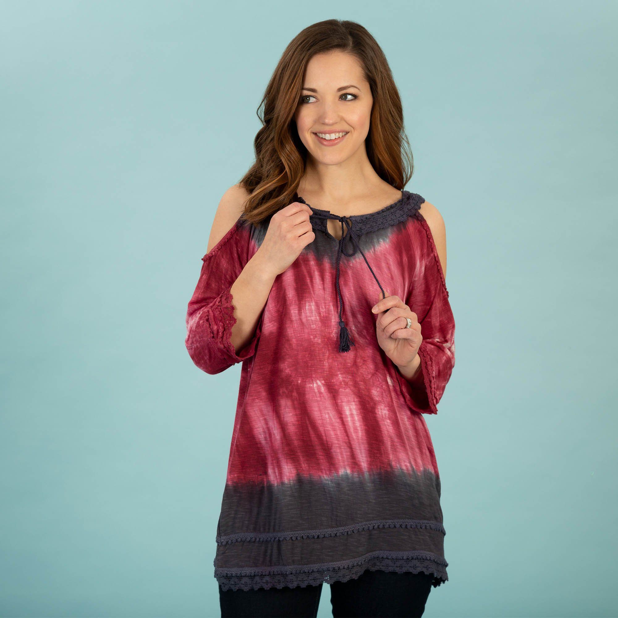 Untamed Spirit Cold Shoulder Top - Aaria Tees Aaria Tees