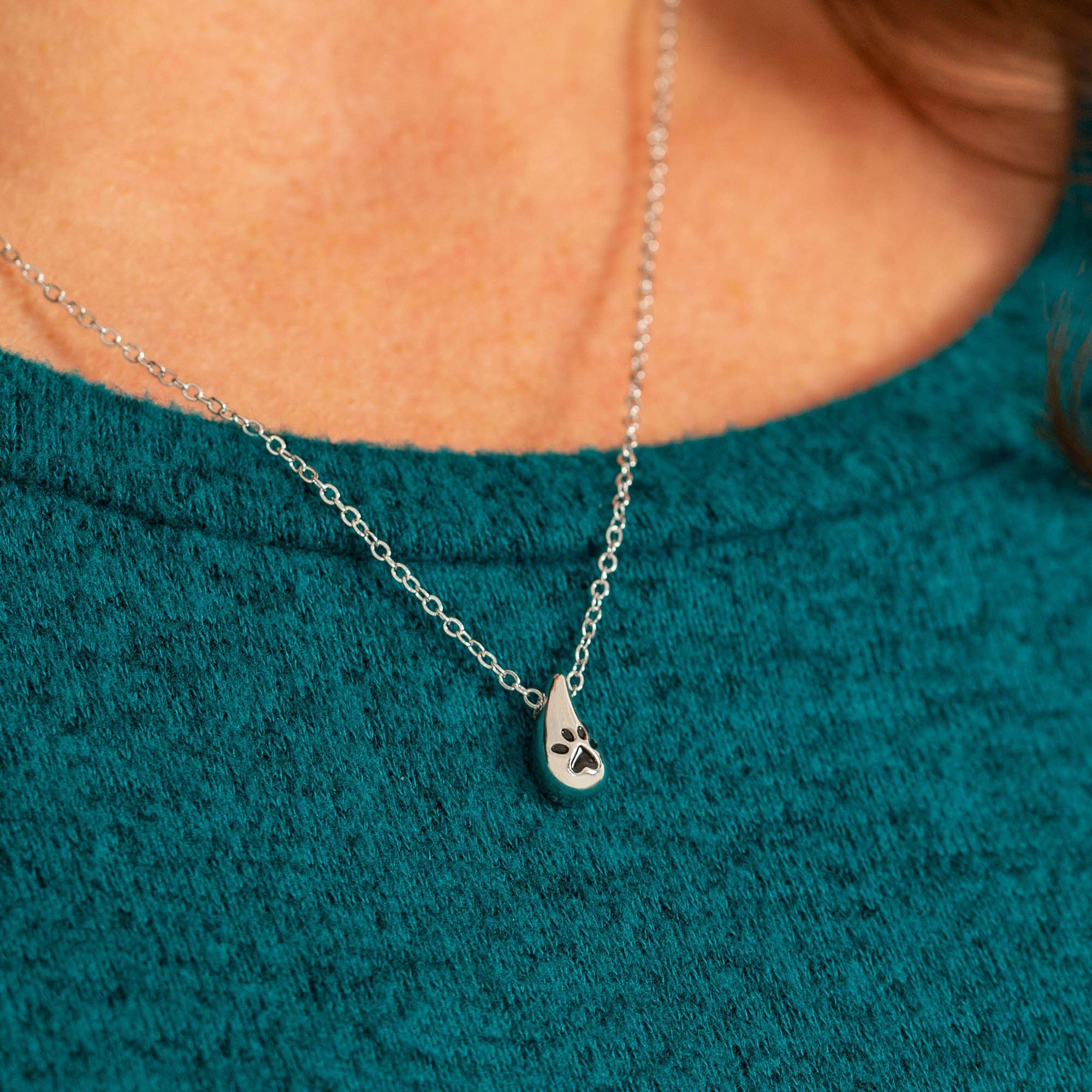 Always With Me Paw Teardrop Necklace - Aaria Tees Aaria Tees