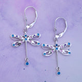 Fluttering Friends Sterling & Crystal Earrings - Aaria Tees Aaria Tees