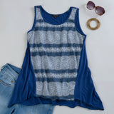 Lace Print Sleeveless Tunic - Aaria Tees Aaria Tees