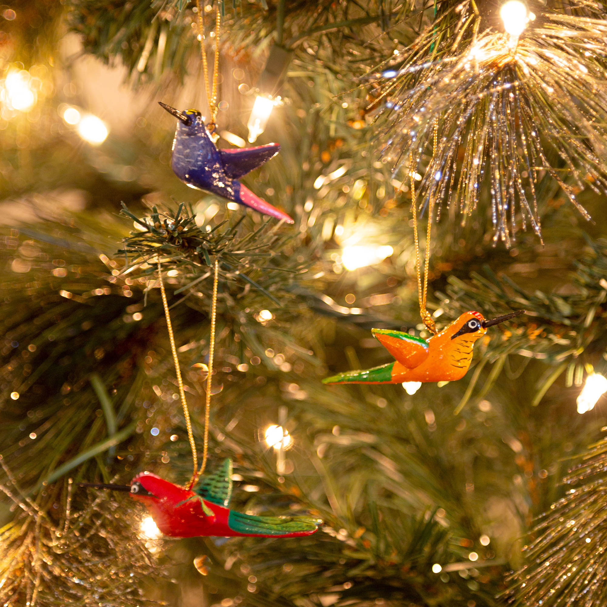 Hand-Painted Hummingbird Ornament - Aaria Tees Aaria Tees