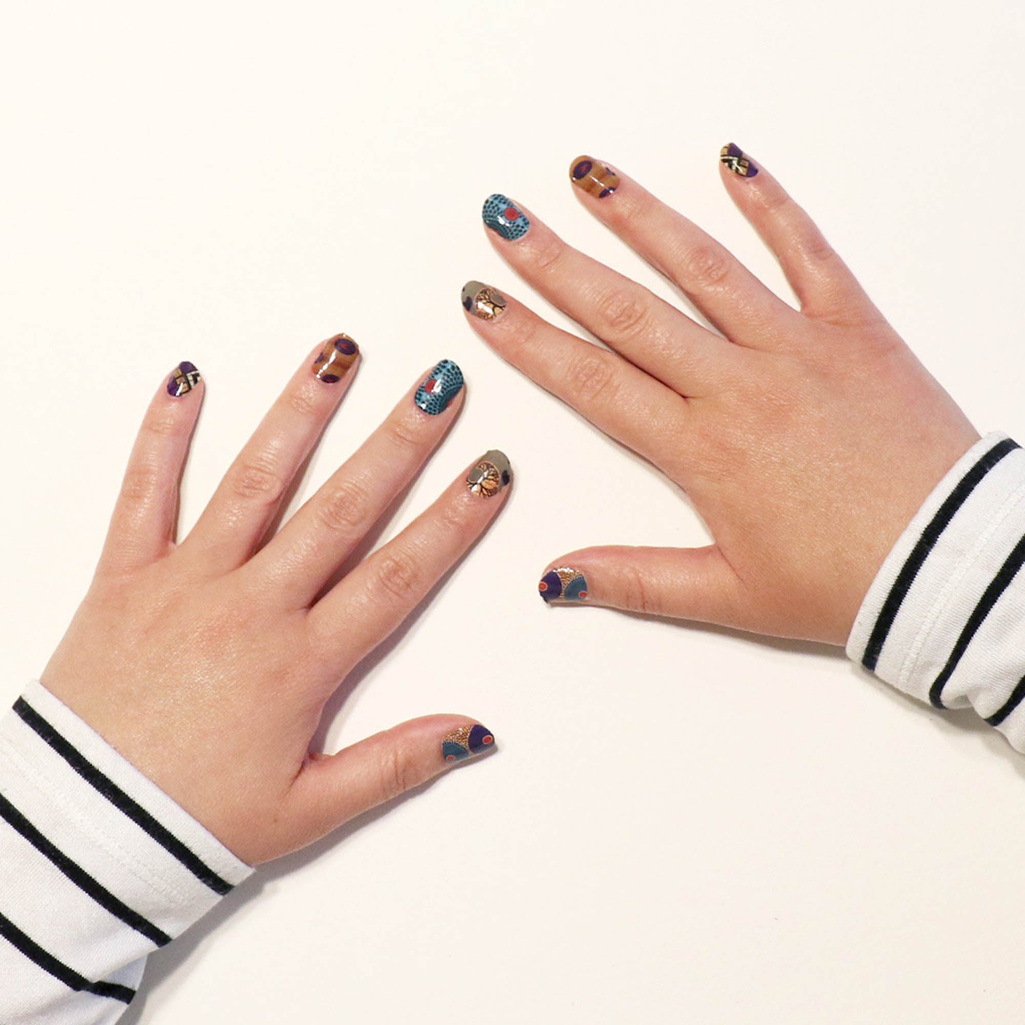 African Print Nail Wraps - Aaria Tees Aaria Tees