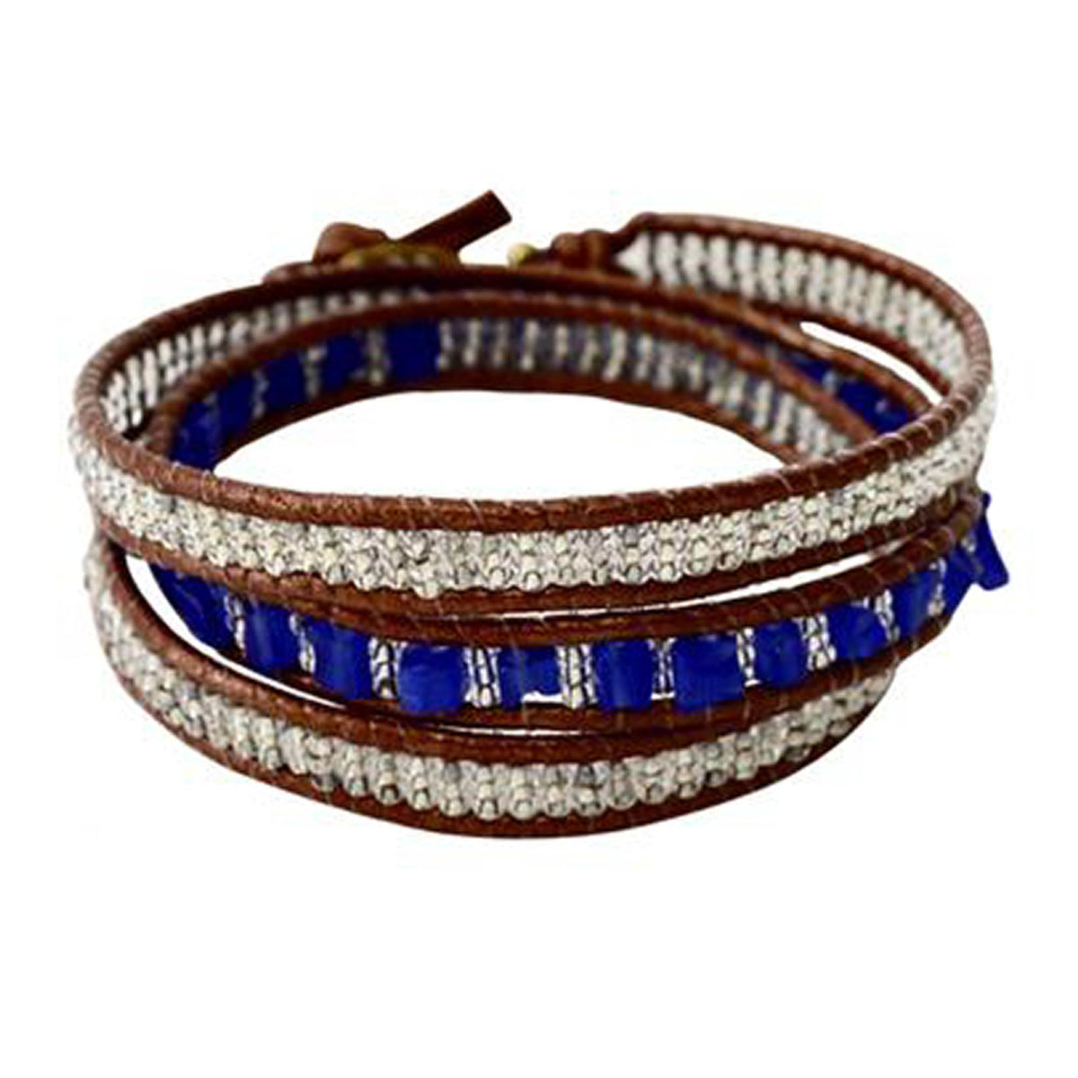 Stone 3x Wrap Sky Collection Bracelet - Aaria Tees
