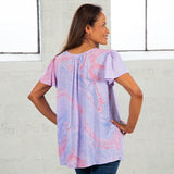 Seashore Breeze Flutter Sleeve Top - Aaria Tees Aaria Tees