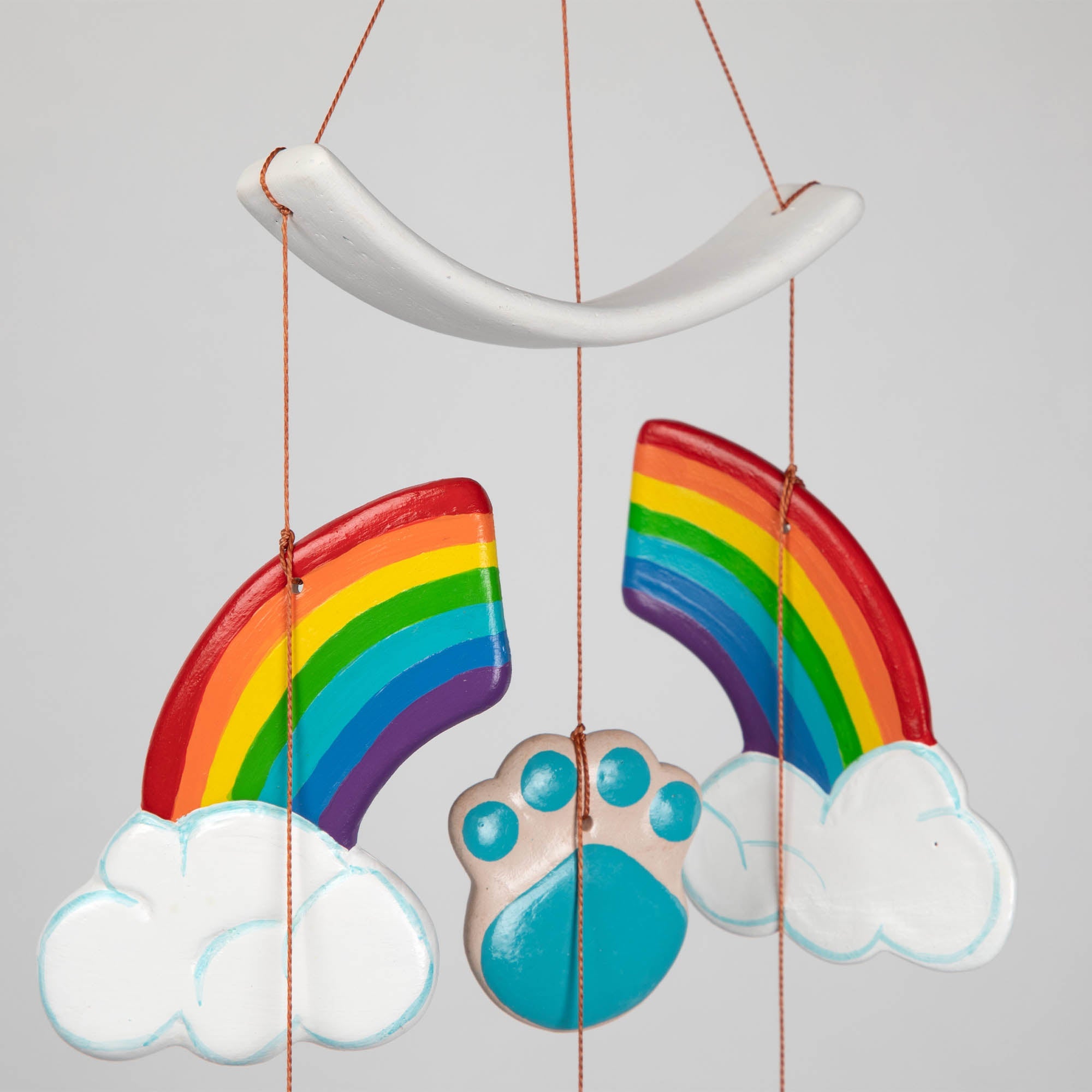 Rainbow Bridge Paw Print Ceramic Chime - Aaria Tees Aaria Tees