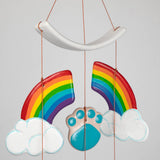 Rainbow Bridge Paw Print Ceramic Chime - Aaria Tees Aaria Tees