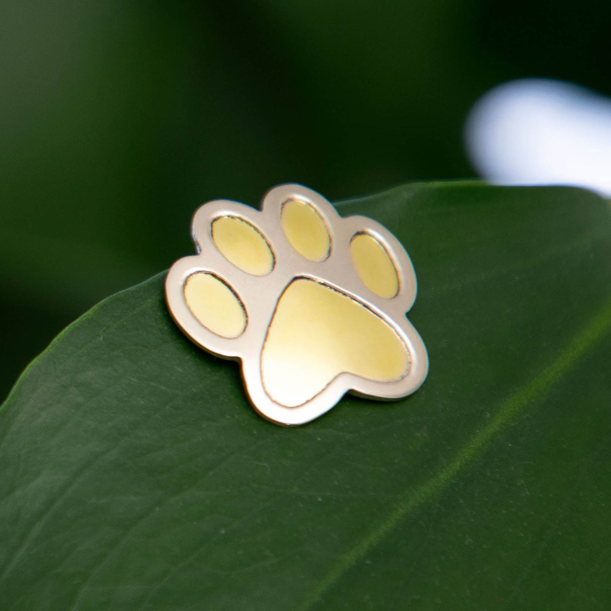Paw Print Mixed Metal Plant Charm - Aaria Tees