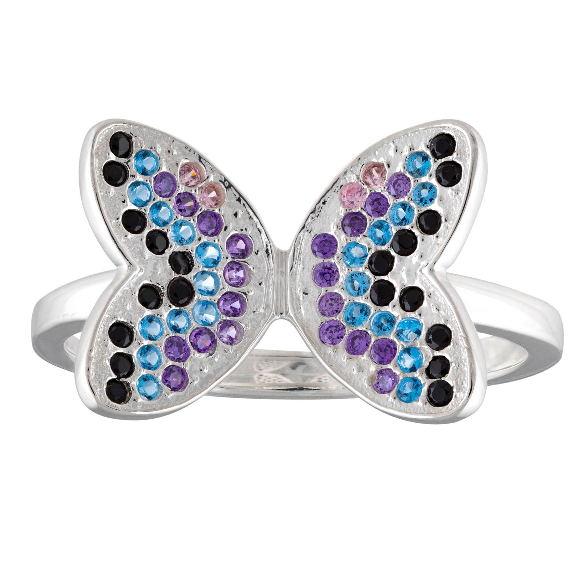 Sparkle Butterfly Sterling & Crystal Ring - Aaria Tees Aaria Tees