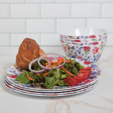 Flower Garden Paws Melamine Dinnerware Set - Set of 4 - Aaria Tees Aaria Tees