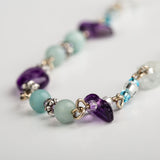 Dangling Gemstones Hand Beaded Anklet - Aaria Tees Aaria Tees