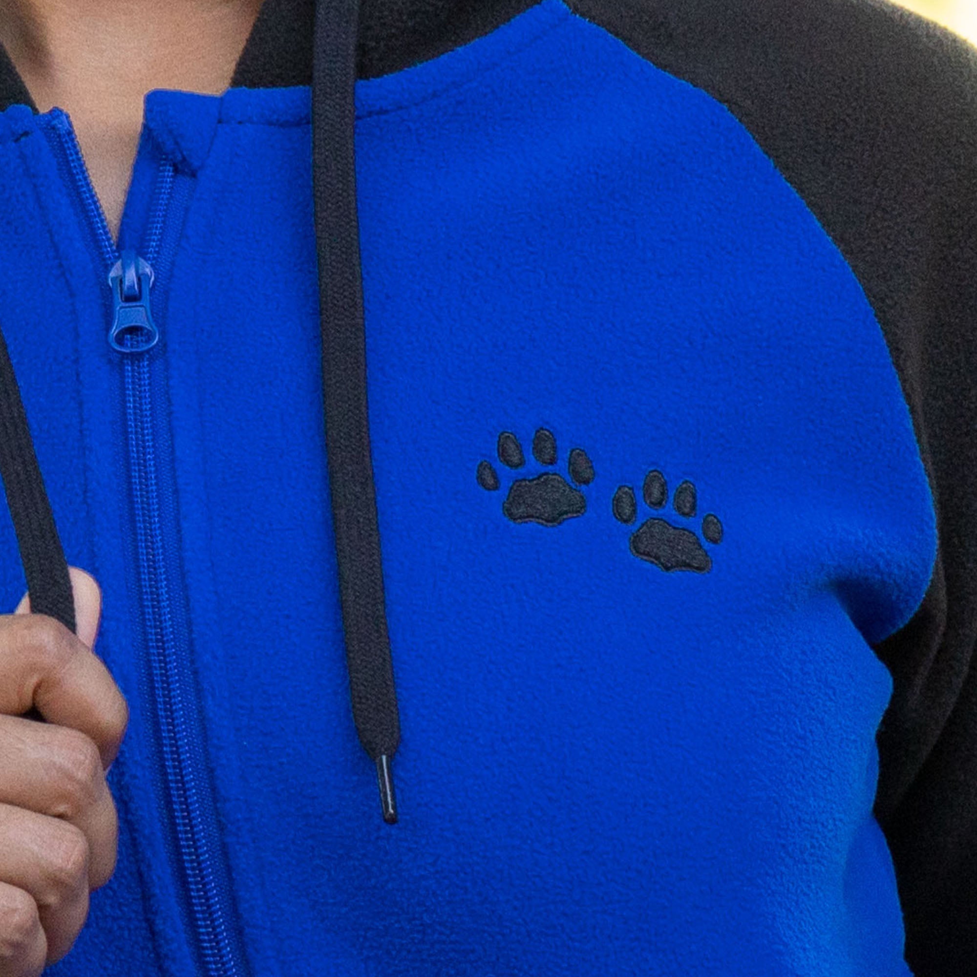 Paw Print Raglan Fleece Jacket - Aaria Tees Aaria Tees