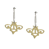 Mosaic Bee Brass Earrings - Aaria Tees Aaria Tees