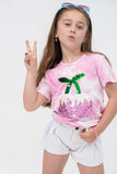 Tweenstyle by Stoopher - Sequin Cherry Tie Dye Tee Aaria Tees