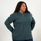 Gemstone Colors Hand-Beaded Tuxedo Tunic - Aaria Tees Aaria Tees