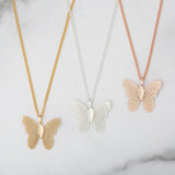 Lustrous Leaf Butterfly Necklace - Aaria Tees Aaria Tees