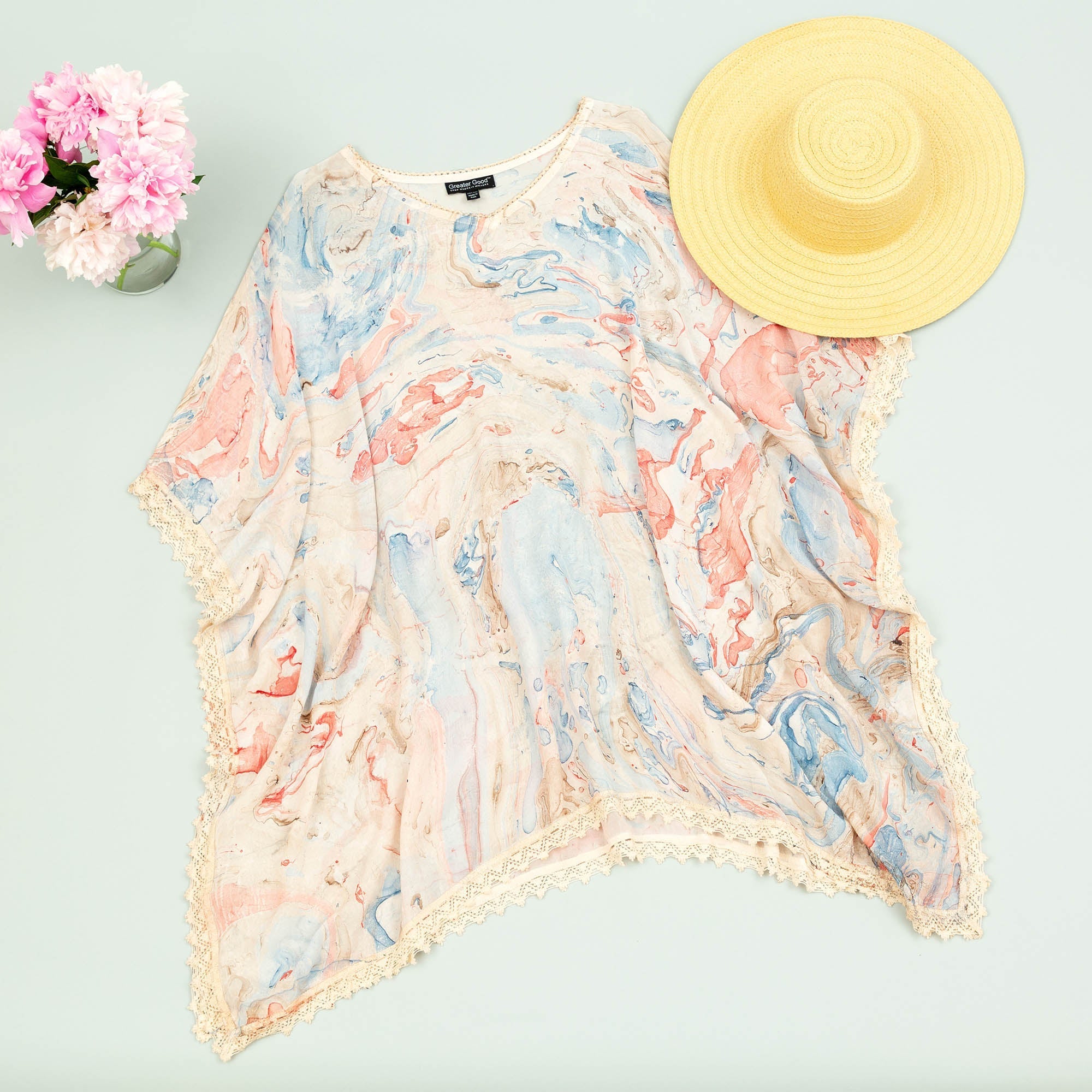 Living Marbleous Chiffon Kaftan - Aaria Tees Aaria Tees