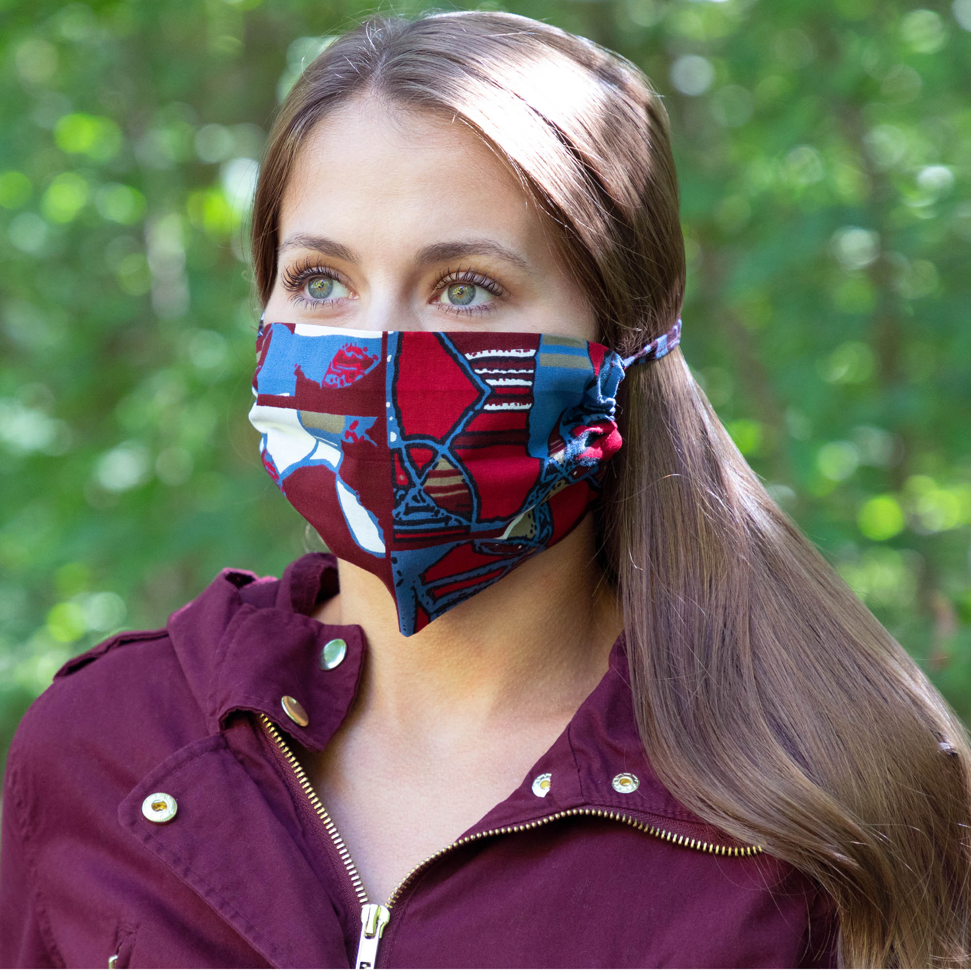 Colorful Kitenge Cotton Tie-back Face Mask - Aaria Tees Aaria Tees
