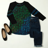 Secret Code Raglan Top - Aaria Tees Aaria Tees