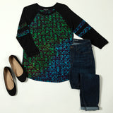 Secret Code Raglan Top - Aaria Tees Aaria Tees