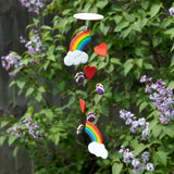 Rainbow Bridge Paw Print Ceramic Chime - Aaria Tees Aaria Tees